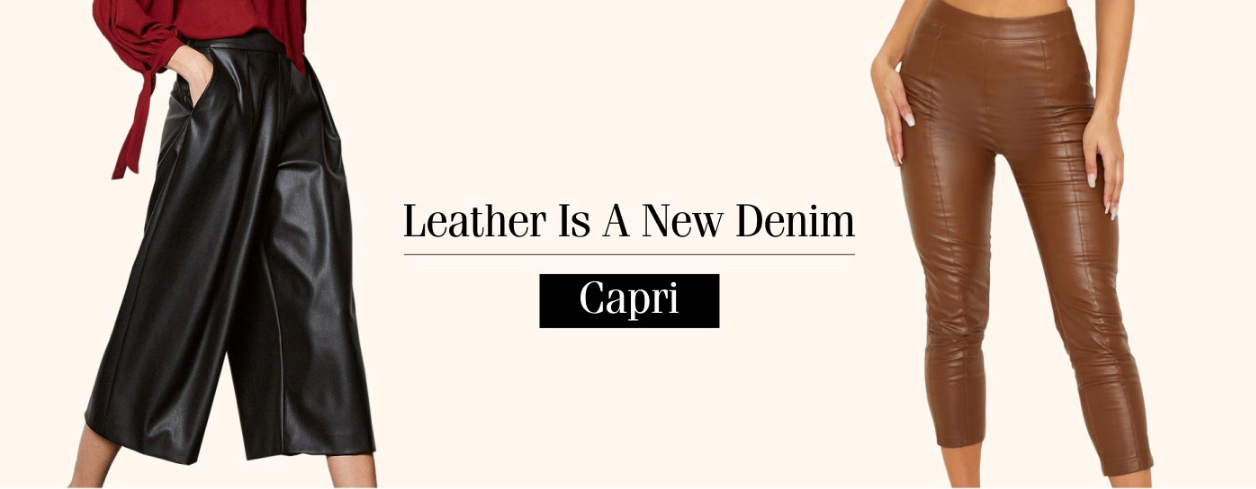 Stylish leather capri pants for women – LeatherFads