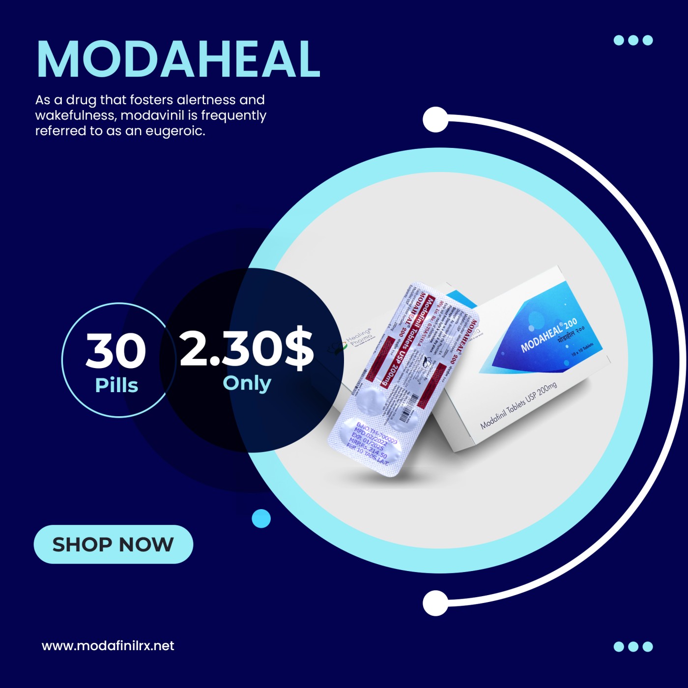 Buy Best Modaheal 200 Mg Tablet At ModafinilRx