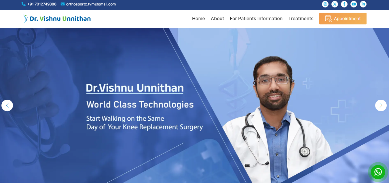 Orthopedic doctor trivandrum|Dr.vishnu unnithan