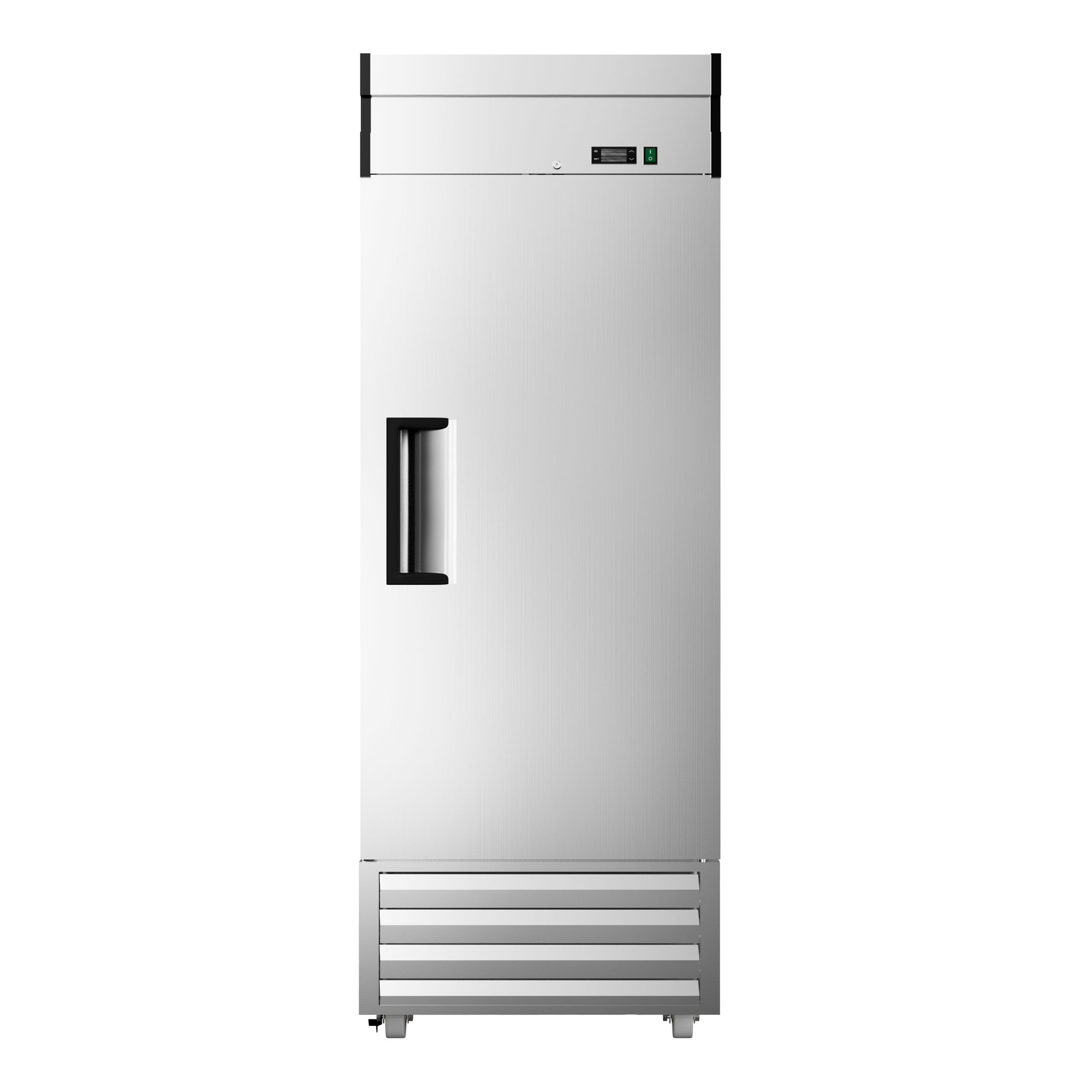 KICHKING 27" Commercial Reach-In Refrigerator- Glass Door Stainless Steel Merchandiser