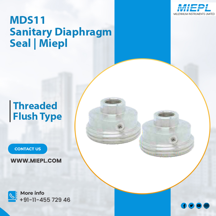 MDS11 Sanitary Diaphragm Seal – Threaded Flush Type | Miepl