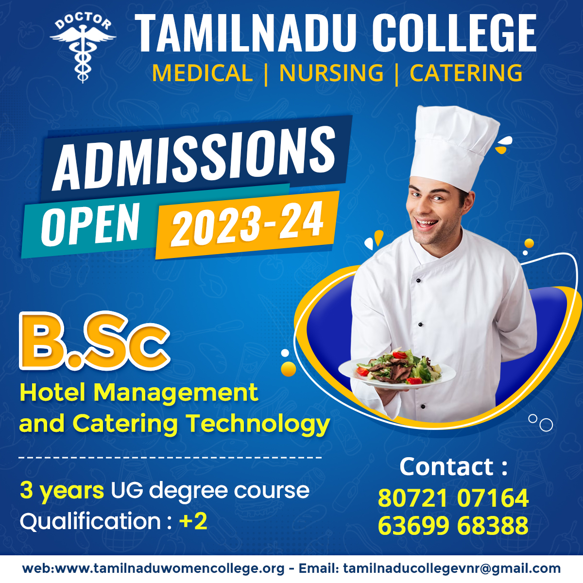 Catering Courses in Aruppukkottai | Diploma in Catering Colleges in Aruppukkottai