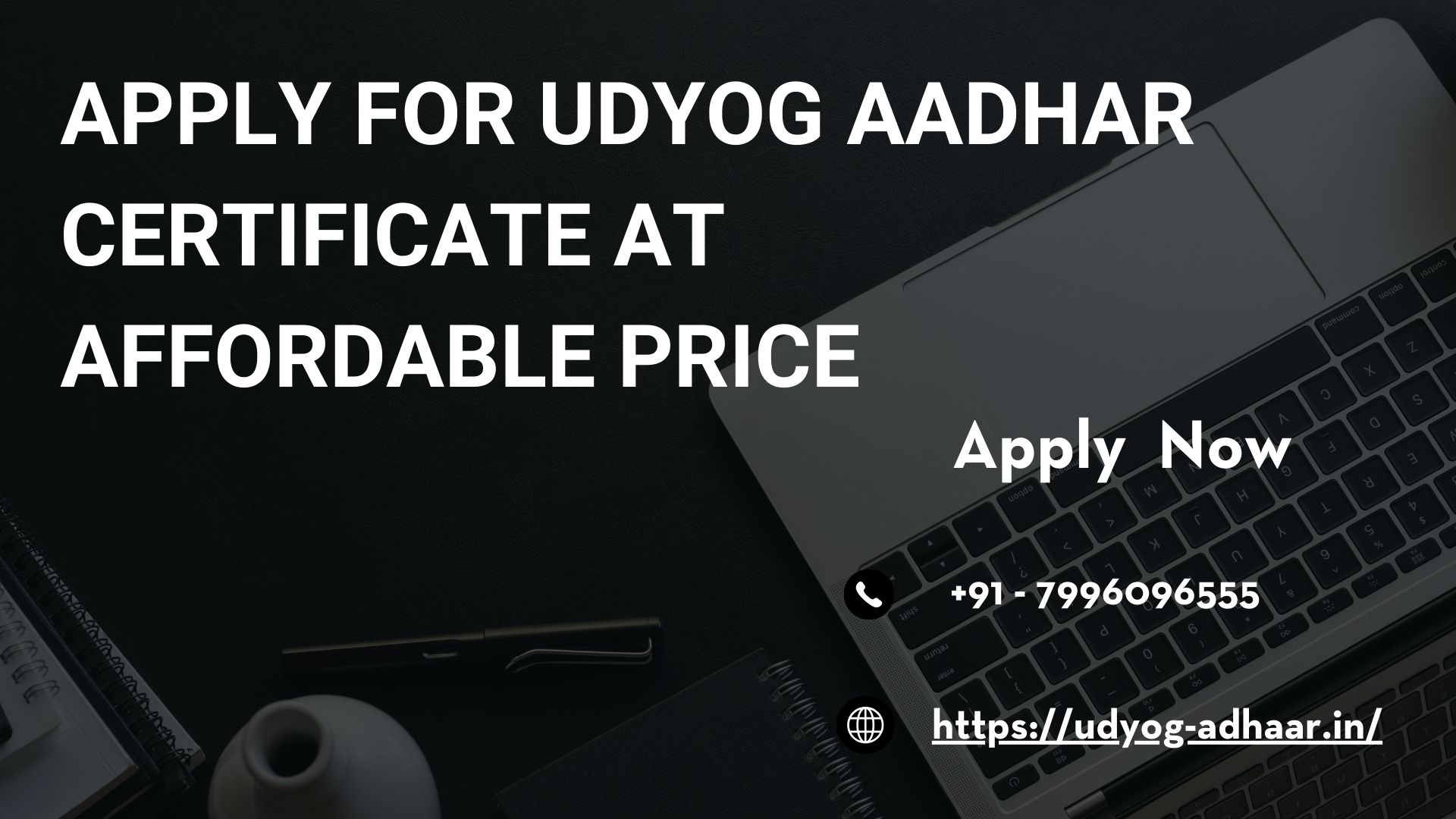 Apply for udyog aadhar certificate at affordable price