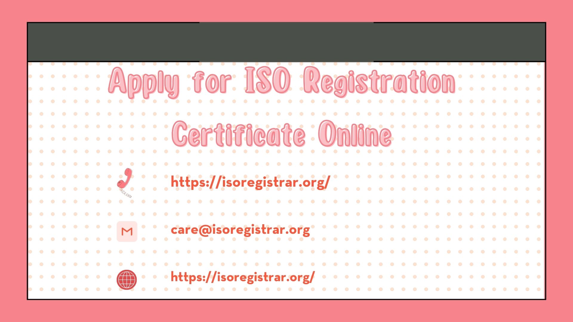 Apply for ISO Registration Certificate Online