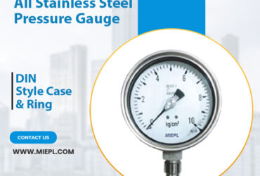 MP04 All Stainless Steel Pressure Gauge – DIN Style Case & Ring | Miepl