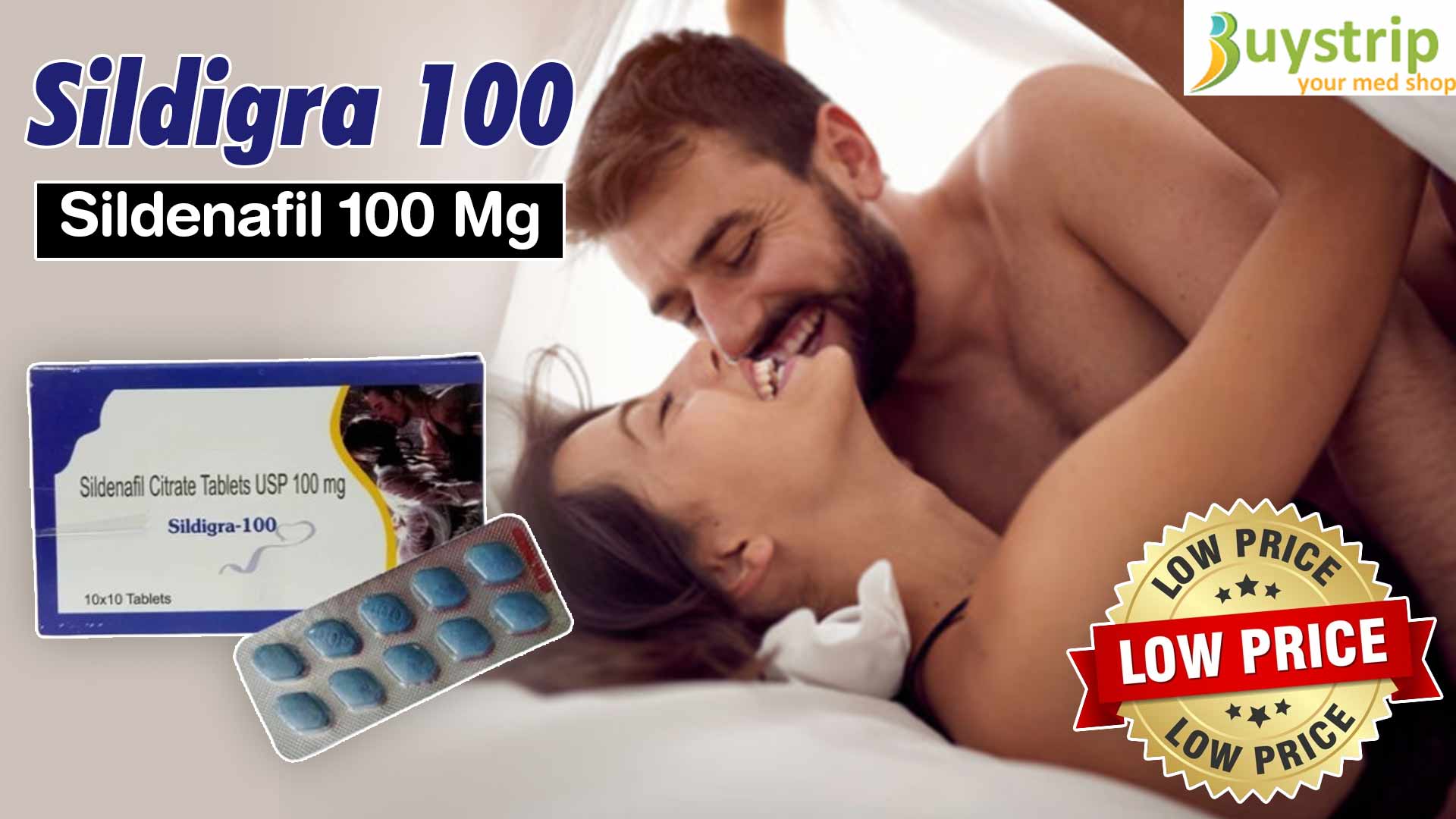 Buy Sildigra 100mg online (Sildenafil Citrate 100mg) to treat erectile dysfunction in men