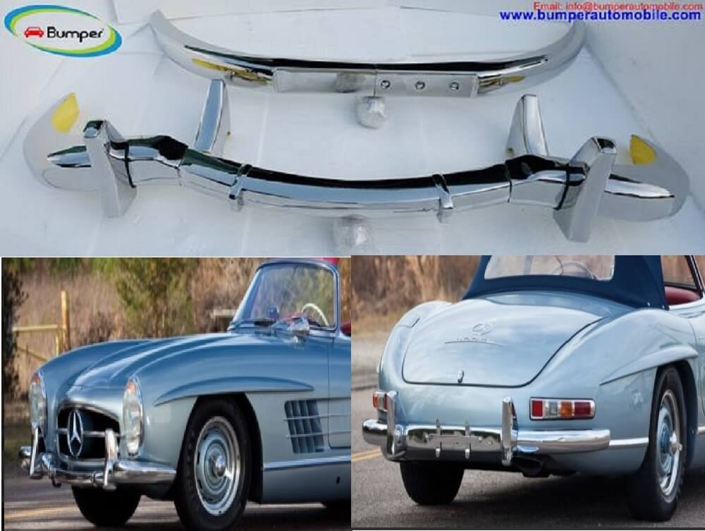 Mercedes 300SL Roadster bumpers (1957-1963) by stainless steel