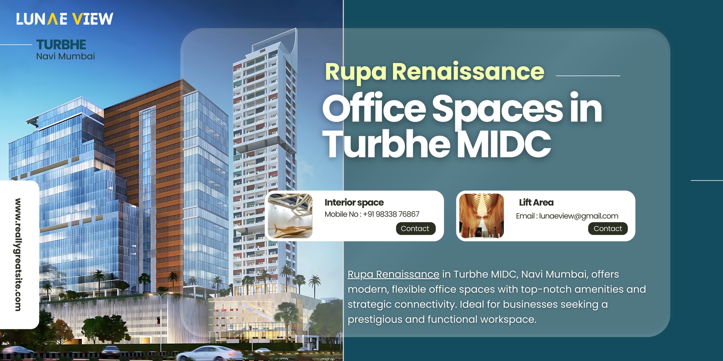 Commercial Office Space in Navi Mumbai The Residence at Turbhe – Lunae View