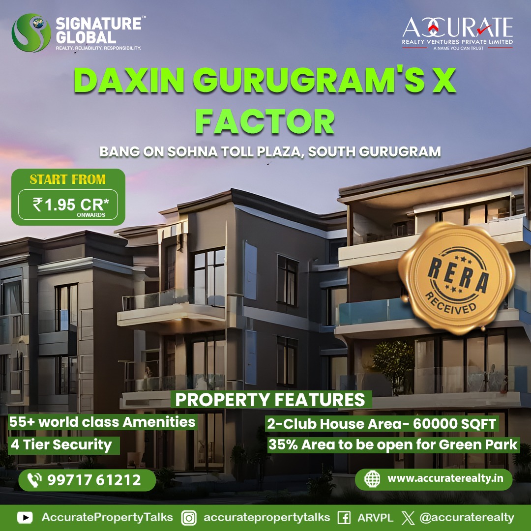 Signature Global Daxin Vistas – Independent Floors in Gurgaon