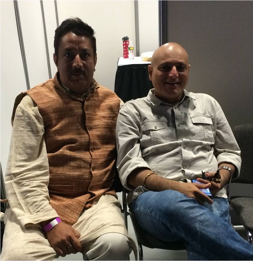 Sarvesh Kumar Dharayan with Indian Actor Manoj Joshi