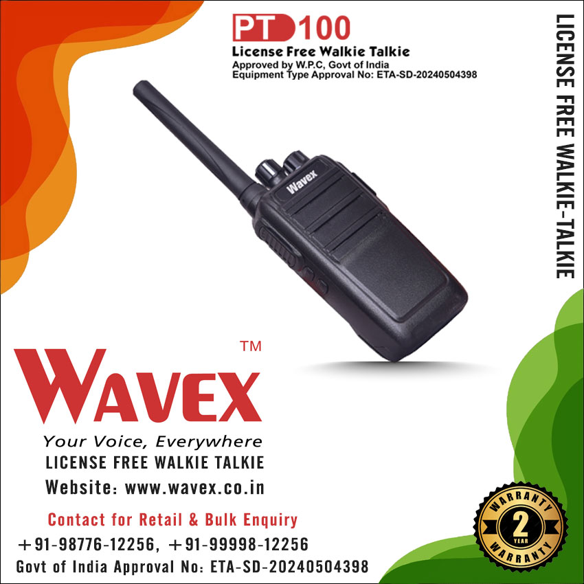 License Free Walkie Talkie suppliers dealers sellers in India Delhi NCR Punjab Noida https://www.wavex.co.in +91-98776-12256